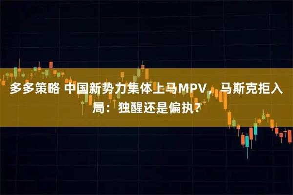 多多策略 中国新势力集体上马MPV，马斯克拒入局：独醒还是偏执？