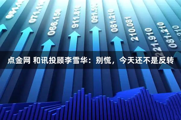 点金网 和讯投顾李雪华：别慌，今天还不是反转